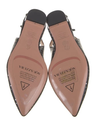 Aquazzura Leather Slingback Flats