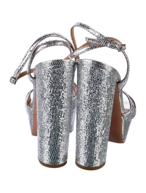 Aquazzura Embossed Leather Sandals