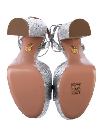Aquazzura Embossed Leather Sandals