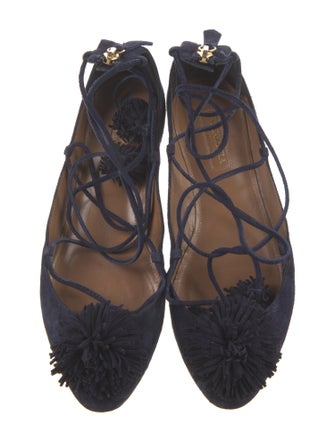 Aquazzura Suede Ballet Flats