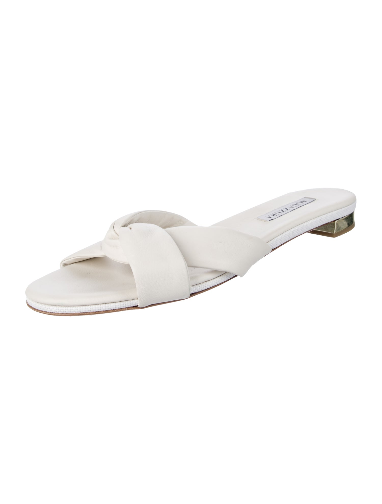 Aquazzura Leather Slides
