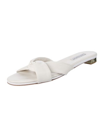 Aquazzura Leather Slides