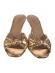 Aquazzura Embossed Leather Animal Print Slides