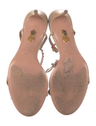 Aquazzura Leather Chain-Link Accents Sandals