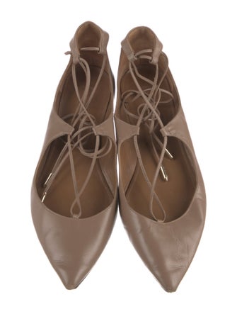 Aquazzura Leather Flats