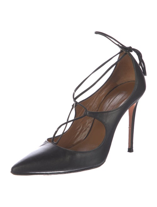 Aquazzura Leather T-Strap Pumps