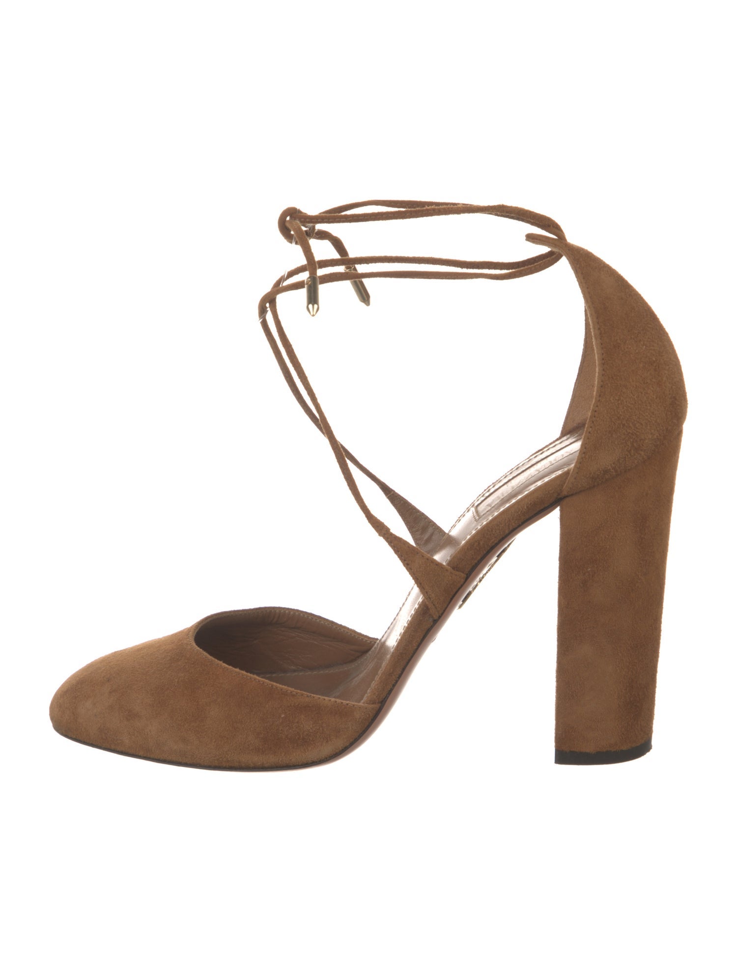 Aquazzura Suede D'Orsay Pumps