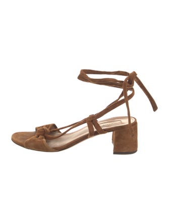 Aquazzura Suede Slingback Sandals