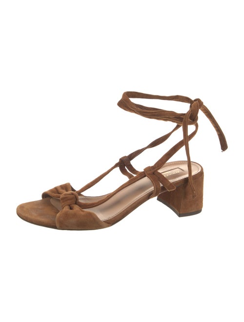 Aquazzura Suede Slingback Sandals