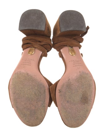 Aquazzura Suede Slingback Sandals