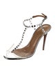 Aquazzura PVC Crystal Embellishments T-Strap Sandals