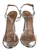 Aquazzura PVC Crystal Embellishments T-Strap Sandals