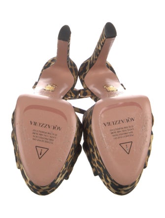 Aquazzura Animal Print Slingback Pumps