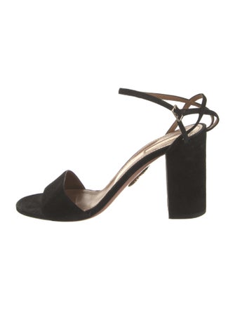 Aquazzura Suede Slingback Sandals