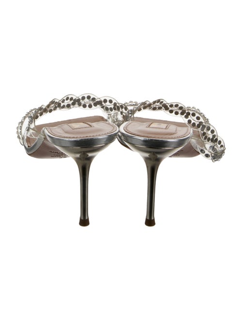 Aquazzura PVC Crystal Embellishments Slides