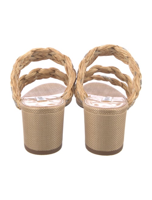 Aquazzura Raffia Slides