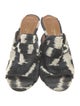Aquazzura Terry Cloth Animal Print Slides
