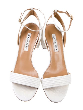 Aquazzura Raffia Slingback Sandals