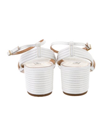 Aquazzura Raffia Slingback Sandals