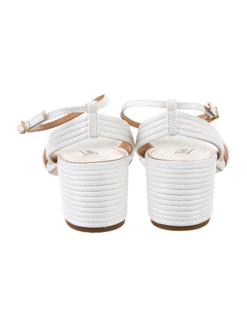 Aquazzura Raffia Slingback Sandals