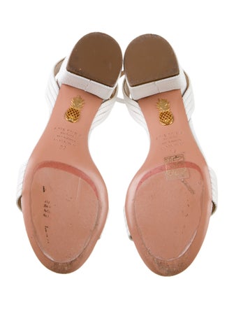 Aquazzura Raffia Slingback Sandals