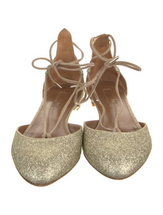 Aquazzura Glitter Glitter Accents Flats