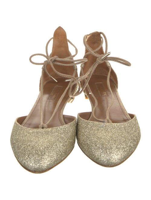 Aquazzura Glitter Glitter Accents Flats