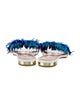Aquazzura Leather Fringe Trim Accent Slides