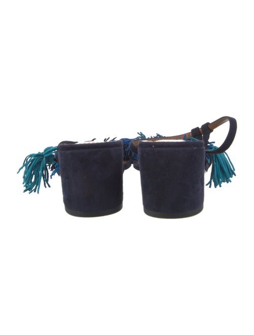 Aquazzura Suede Tassel Accents Sandals