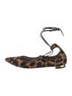 Aquazzura Ponyhair Animal Print Ballet Flats