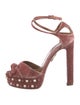 Aquazzura Velvet Studded Accents Sandals