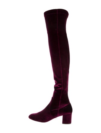 Aquazzura Velvet Sock Boots