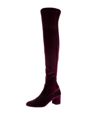 Aquazzura Velvet Sock Boots