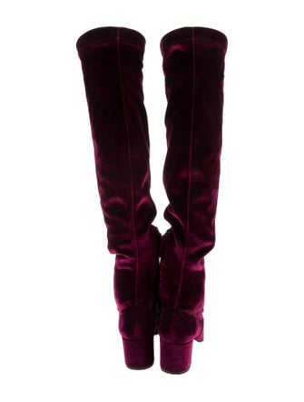Aquazzura Velvet Sock Boots