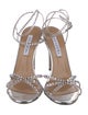 Aquazzura Leather Crystal Embellishments Sandals