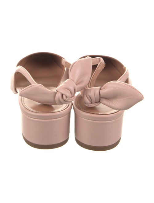 Aquazzura Leather Bow Accents Slingback Pumps