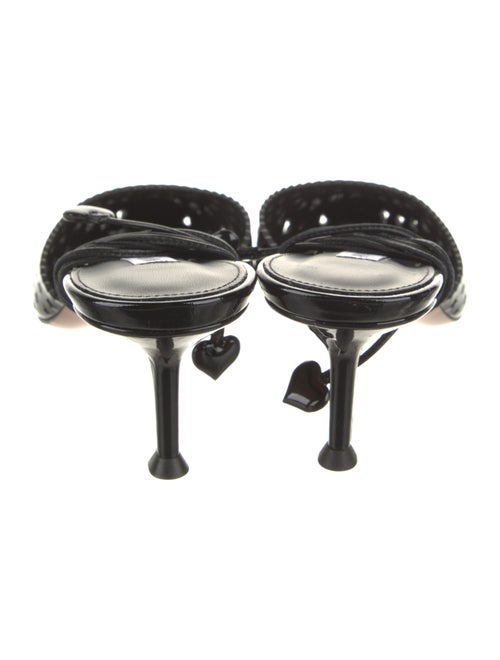 Aquazzura Patent Leather Printed Slingback Pumps