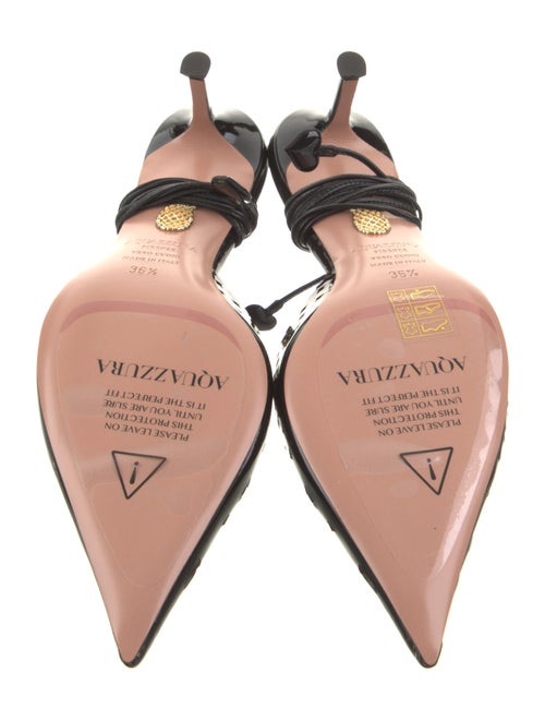 Aquazzura Patent Leather Printed Slingback Pumps