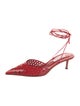Aquazzura Patent Leather Lasercut Accents Slingback Pumps