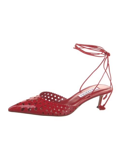 Aquazzura Patent Leather Printed D'Orsay Pumps