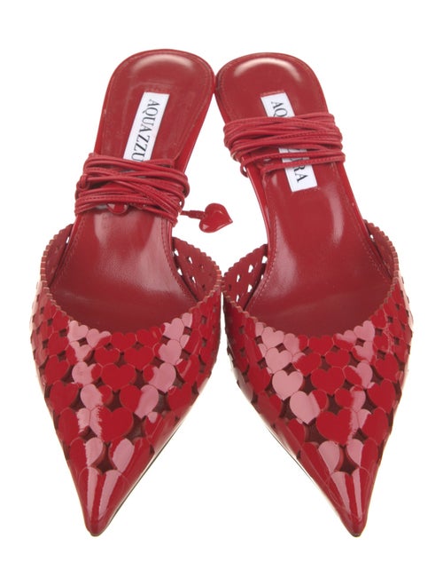 Aquazzura Patent Leather Printed D'Orsay Pumps
