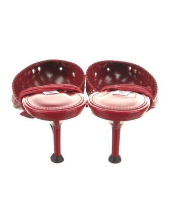 Aquazzura Patent Leather Printed D'Orsay Pumps