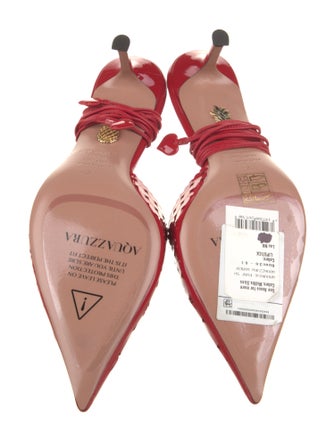 Aquazzura Patent Leather Printed D'Orsay Pumps