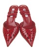 Aquazzura Patent Leather Lasercut Accents Slingback Pumps