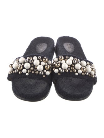 Aquazzura Terry Cloth Slides