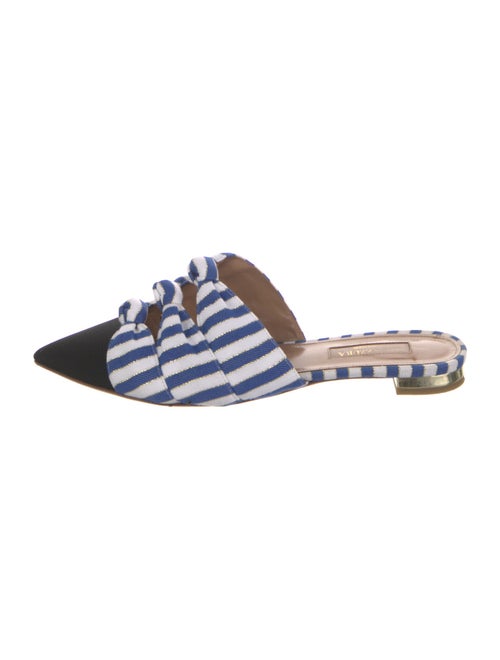 Aquazzura Canvas Printed Mules