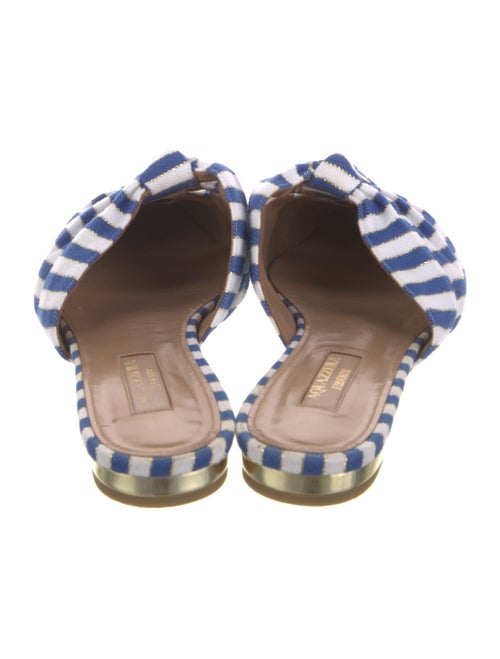 Aquazzura Canvas Printed Mules