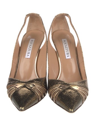 Aquazzura Patent Leather Slingback Pumps