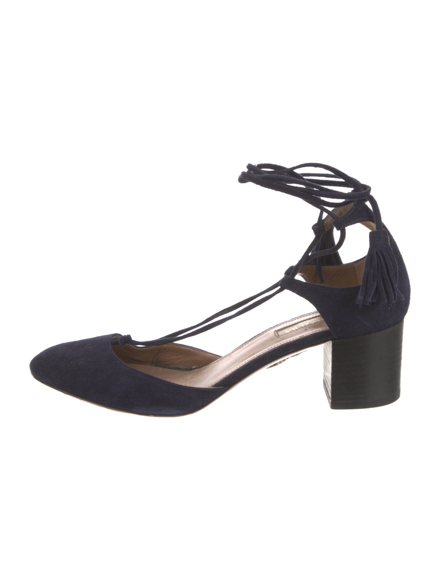 Aquazzura Suede D'Orsay Pumps