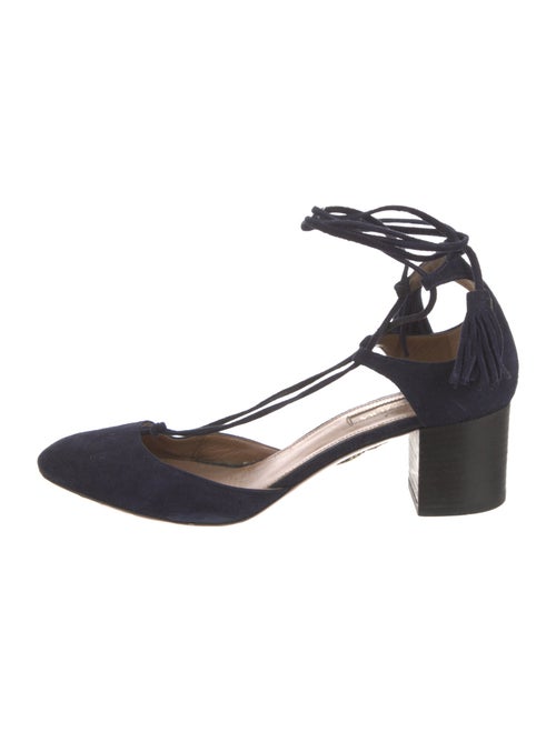 Aquazzura Suede D'Orsay Pumps